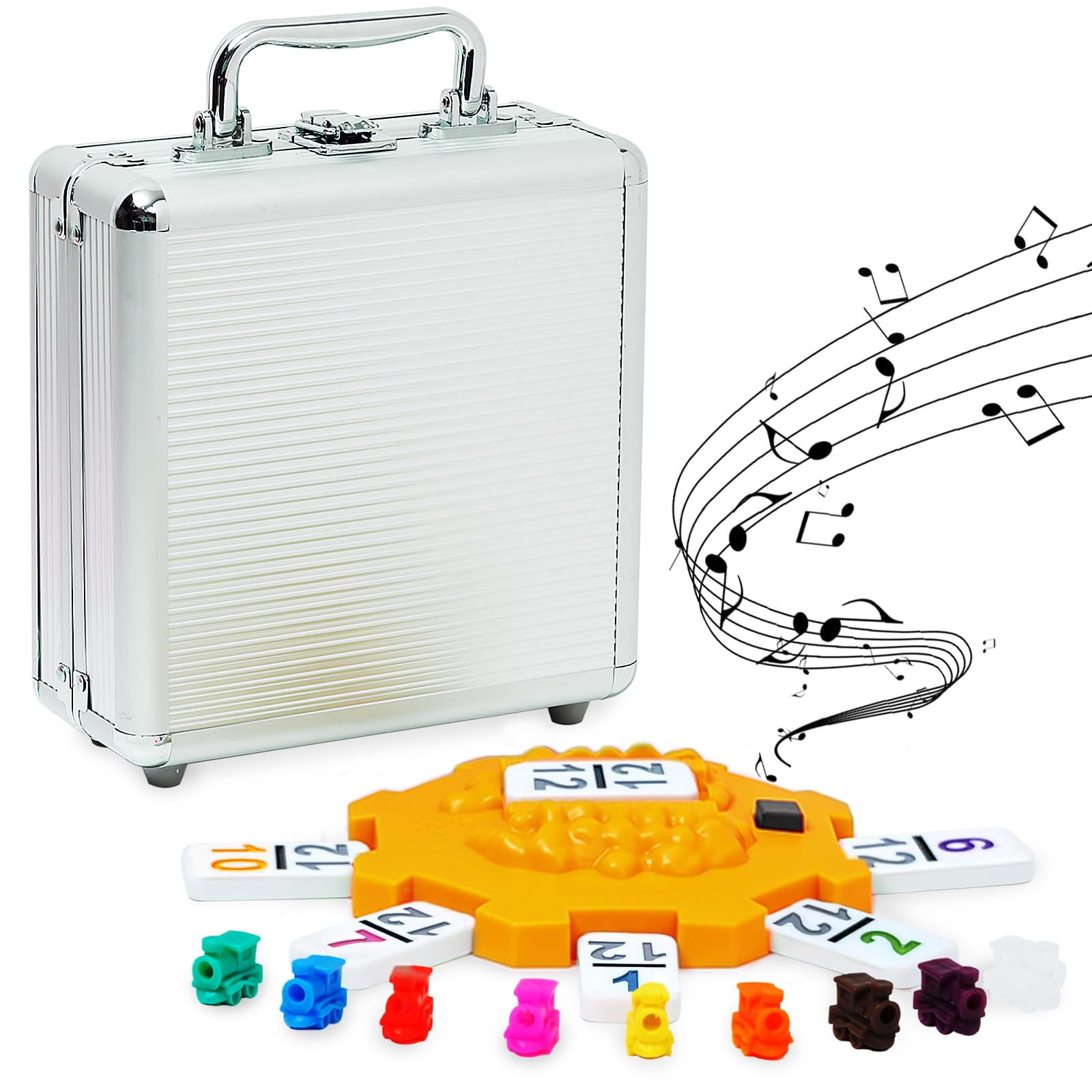 Juego De Dominó Mexican Train Yinlo Con Efecto De Sonido, 91 Fichas