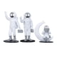 thumbnail image 4 of Juego De 3 Uds Estatuilla De Astronauta Decoración Del Hogar Estatua Escultura Decoración Plata, 4 of 5