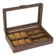 thumbnail image 5 of Caja De Reloj Vintage Organizador De Vitrina De Madera Almacenamiento De Joyas De Vidrio 6 Ranuras, 5 of 5