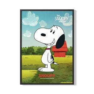 Creango - Cuadro Poster Enmarcado Snoopy Diseño 3 Decorativo
