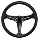 thumbnail image 1 of Volante de carreras universal QYMOPAY 35 cm de cuero/aluminio, 1 of 6