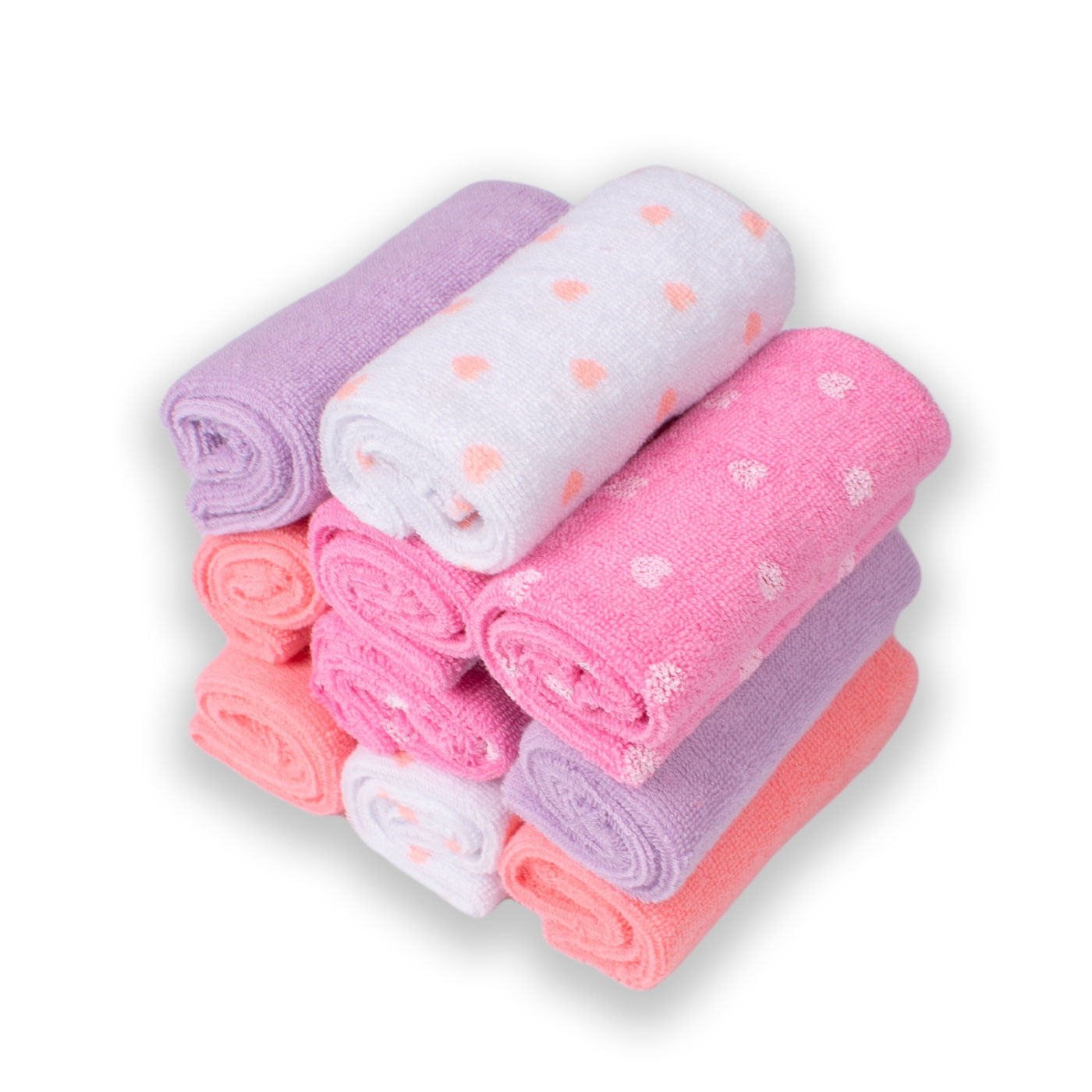 Set 10 Toallas Bebé Niña Multicolor Pillin