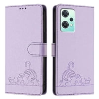 Funda Tipo Cartera Foxdock Para Oneplus Nord Ce 2 Lite Con Soporte, Ranuras, Rfid, Diseño De Gato