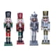 thumbnail image 1 of 4 Piezas De Figuras De Cascanueces De 12 Pulgadas, Figuras Decorativas De Navidad, Decoración Hecha A Mano, Estilo I, 1 of 5