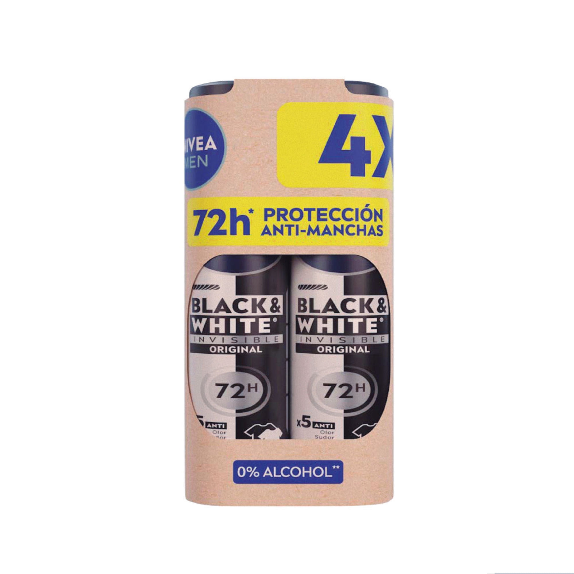 Pack Desodorante Nivea Men Spray Black & White