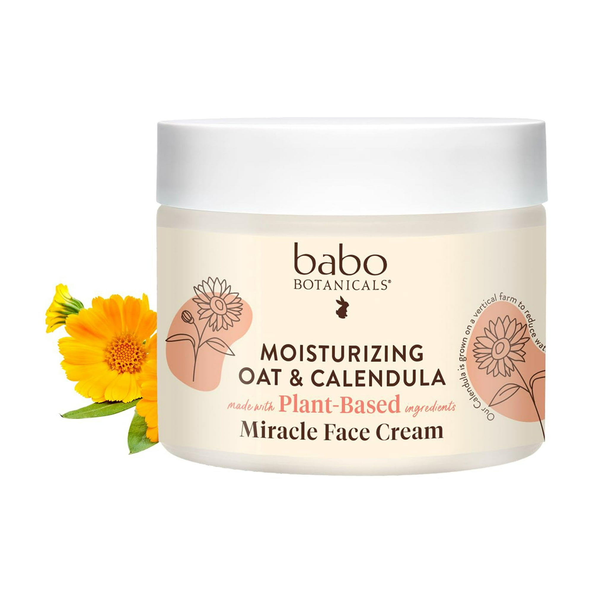 Crema Facial Babo Botanicals Hidratante De Avena Y Caléndula Vegan