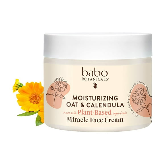 Crema facial Babo Botanicals Hidratante de Avena y Caléndula Vegan