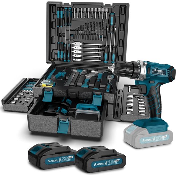 Kit de Herramientas Taladro Inalámbrico 21V Sundpey 255 Piezas