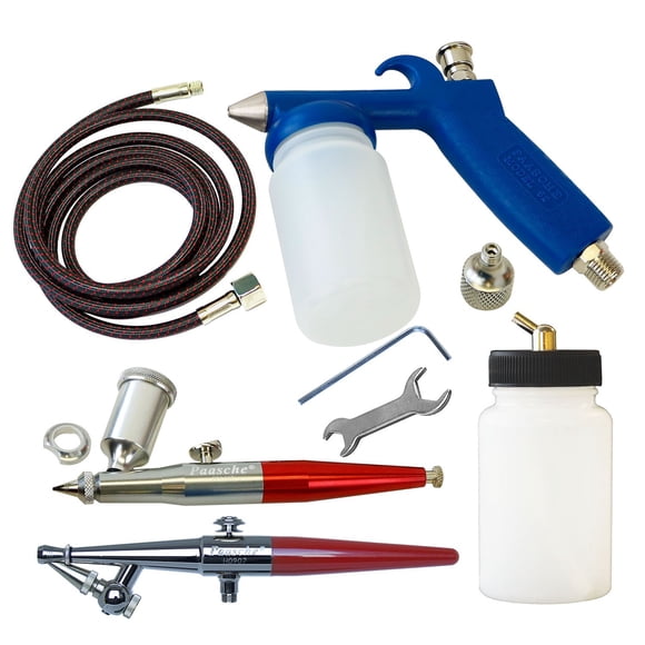 Kit de aerógrafo Paasche HAPK Hobby and Auto Paint con aerógrafos 2 H
