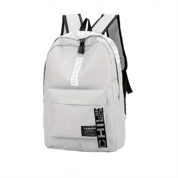 1pc Schoolbag Junior High School Canvas Bag Outdoor Travel Backpack For School