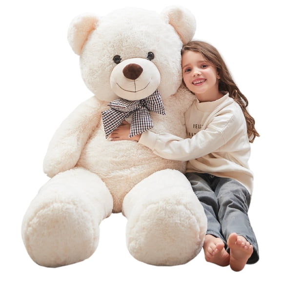 Peluche Morismos, oso de peluche gigante blanco, 120 cm
