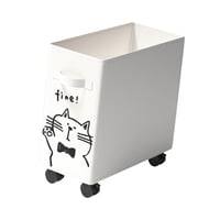 Bothyi - Carrito De Servicio Debajo Del Escritorio, Carrito Móvil Con Ruedas Para Cocina, Dormitorio, Comedor, Color Blanco