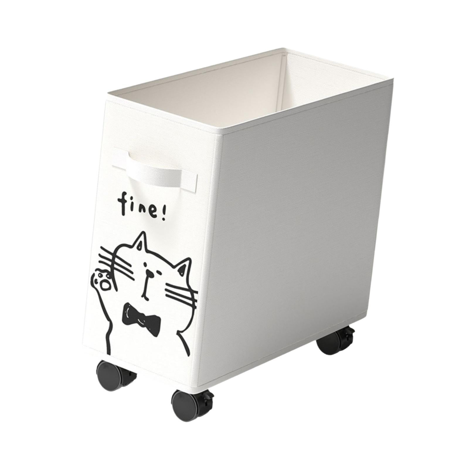Bothyi - Carrito De Servicio Debajo Del Escritorio, Carrito Móvil Con Ruedas Para Cocina, Dormitorio, Comedor, Color Blanco