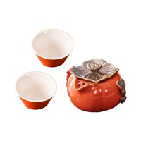 Magideal - -Juego De Té, Juego De Té De Kungfu De Vidrio, Tetera, Caja De Regalo, Juego De Té De Cerámica, Infusor De Té, Tetera Para Decoración De Mesa, Año Nue