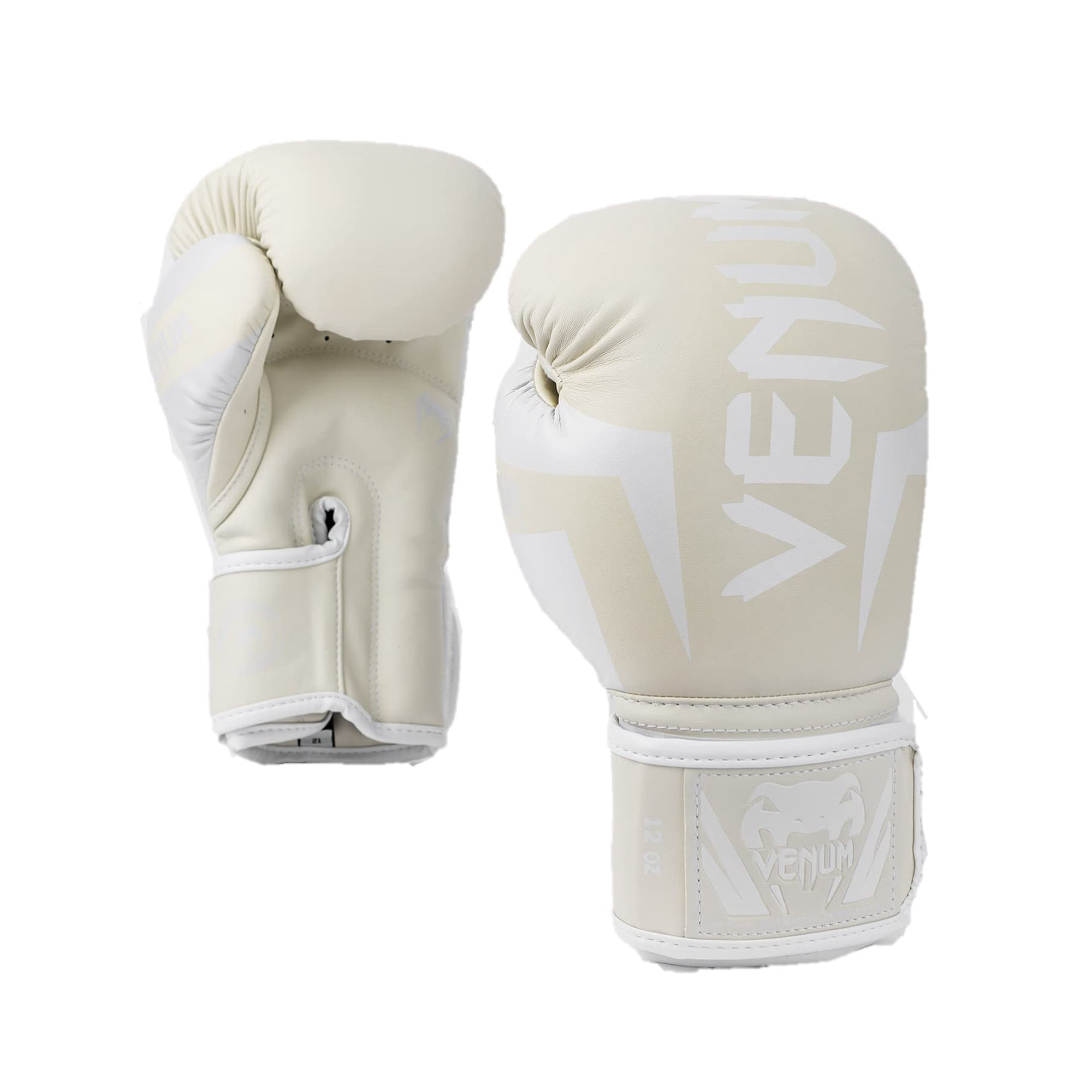 Guantes De Boxeo Venum Elite De Cuero De Plena Flor Blancos