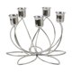 thumbnail image 3 of Candelabro De Metal Con Adorno Para Baño, Hotel, Acción De Gracias, Para 5 Velas, Color Plateado, 3 of 5