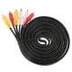 thumbnail image 3 of cable de audio rca cable de av línea 3 macho a 3 macho chapado en oro de 3 metros, 3 of 3