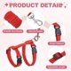 thumbnail image 3 of Uxcell 2Pcs Arnés y Correa para Conejo a Prueba de Escape Arnés para Animales Pequeños Correa Suave con Hebilla Ajustable Roja para Paseo de Cachorros, 3 of 7