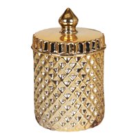 Magideal - Frascos De Almacenamiento Herméticos Caja De Almacenamiento Adornos A Prueba De Polvo Con Tapas Herméticas Decorativas Chica Decorativa Ins Tarros De , Dorado