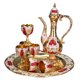 thumbnail image 1 of 8 PCS Estilo Europeo Decantador De Vinos Con Tazas Y Bandeja De Oro Blanco Rojo, 1 of 5