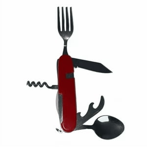 Genérico - Set De Cubiertos Para Camping, Cuchara Y Tenedor, Trekking 4 En 1