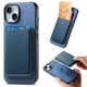 thumbnail image 1 of Funda de Cuero Magnética con Tarjetero para iPhone 14 Plus Cubierta Delgada Azul, 1 of 5