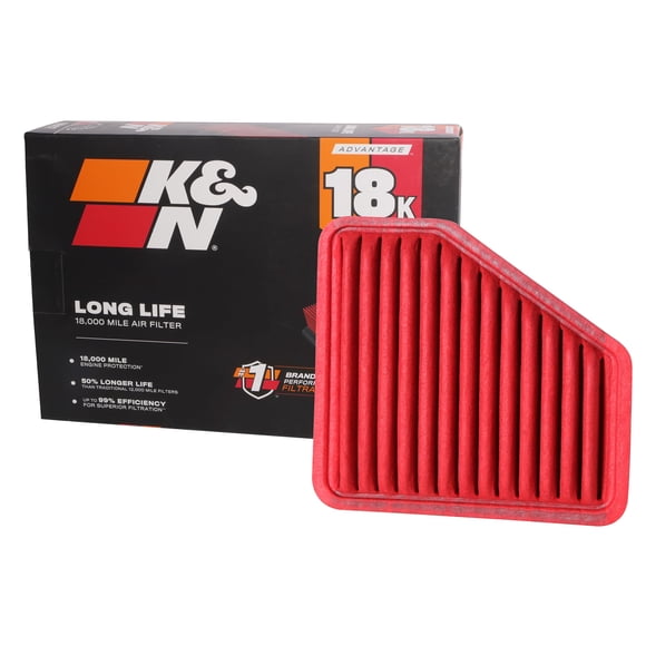 Filtro de aire del motor K&N Long Life 18,000 millas KNA-2326