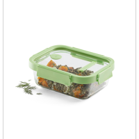 Lekue - Recipiente Hermético 100% De Vidrio 1050 Ml Rectangular