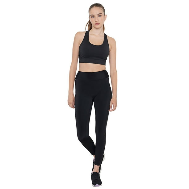 Calza Mujer Deportiva Pitillo Negro Corona