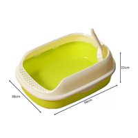 Winpet - Arenero Para Gatos Con Borde Desmontable – Verde L