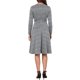 thumbnail image 3 of INSPIRE CHIC Vestido de Cuadros para Mujeres Vintage de Manga Larga Cuello Redondo Línea A Vestido de Trabajo de Pata de Gallo con Cinturón XL Blanco Negro, 3 of 6