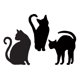 thumbnail image 1 of Siluetas de gatos negros para Halloween Yard Decoración Fun World, paquete de 3, 1 of 5