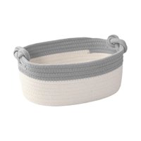 Magideal - Cesta De Cuerda De Algodón Cesta De Almacenamiento De Artículos Diversos De Escritorio Cesta De Maquillaje Cesta Debajo Del Estante Cesta Para Kits De Gris