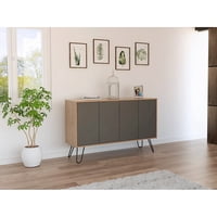 Tuhome - Buffet Vassel Miel Y Plomo 75,6X117,1X38,6 Cm