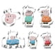 thumbnail image 1 of Juego de cortadores de galletas de cerdo de dibujos animados Cortadores de galletas, 1 of 5
