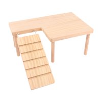 Magideal - S Para Hámster, Muebles Pequeños Para Mascotas Con Escalera De Escalada, Puente De Escalada Para Jerbos De Madera, Escaleras De Aterrizaje Izquierda