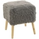 thumbnail image 1 of Pouf Kira Diseño 2 Gris Piel Sintética 42x42x43 cm, 1 of 3