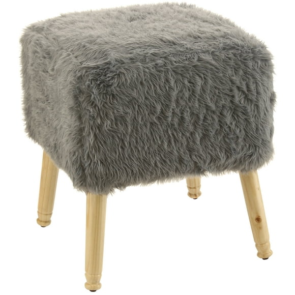 Pouf Kira Diseño 2 Gris Piel Sintética 42x42x43 cm