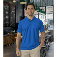 T-World - Polera Piqué Manga Corta Premium 60/40 Ideal Para Bordar Azulino