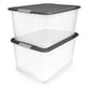 thumbnail image 1 of Gavetas organizadoras de almacenamiento HOMZ de 64 cuartos de galón (60 L) de plástico transparente, x2, 1 of 8