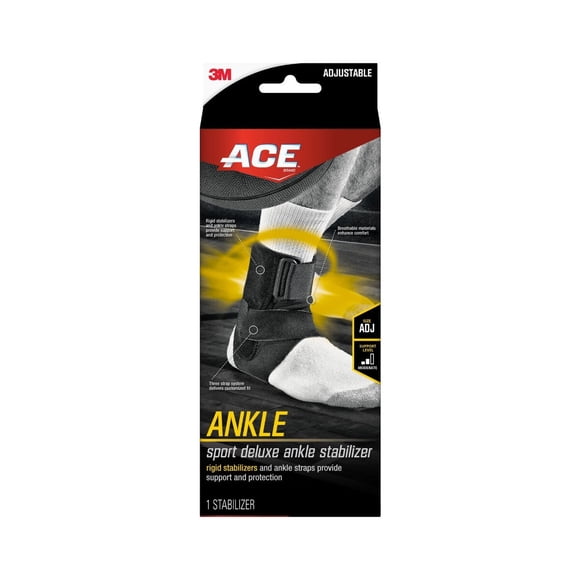 Tobillera ACE Deluxe Sport Ajustable Negra Soporte Deportivo