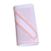 Ioensy - Muñequera Elástica Suave Para Tenis, Muñequera Para Ejercicio, Ejercicio, Yoga, Blanco Y Rosa