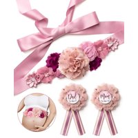 Set De Fajín De Maternidad Noah Baby Mom To Be Ramillete Dad To Be Pin