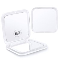 Espejo De Maquillaje Compact Mirror Santoo Con Aumento 15X, Blanco
