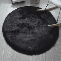 Genérico - Alfombra Redonda Peluda 120X120Cm Living Dormitorio