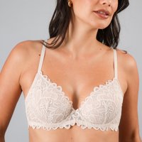 Sosten Natutal Escotado Encaje Flor Flores Mujer 13503-135