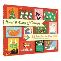 Puzzle Chronicle Books 12 Rompecabezas Doce Days Of Catmas