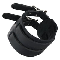 Ioensy - Muñequera Punk Diseño Regalos Joyas Ancho Para Rock Chaquetas Hijo Hombres Negro