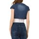 thumbnail image 3 of INSPIRE CHIC Cárdigan de mezclilla recortado casual para mujer de regreso a clases con manga corta y chaqueta de mezclilla S Azul, 3 of 7