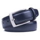 thumbnail image 2 of Cinturón MILORDE para hombre de piel auténtica con hebilla de una sola punta, azul marino, 2 of 6